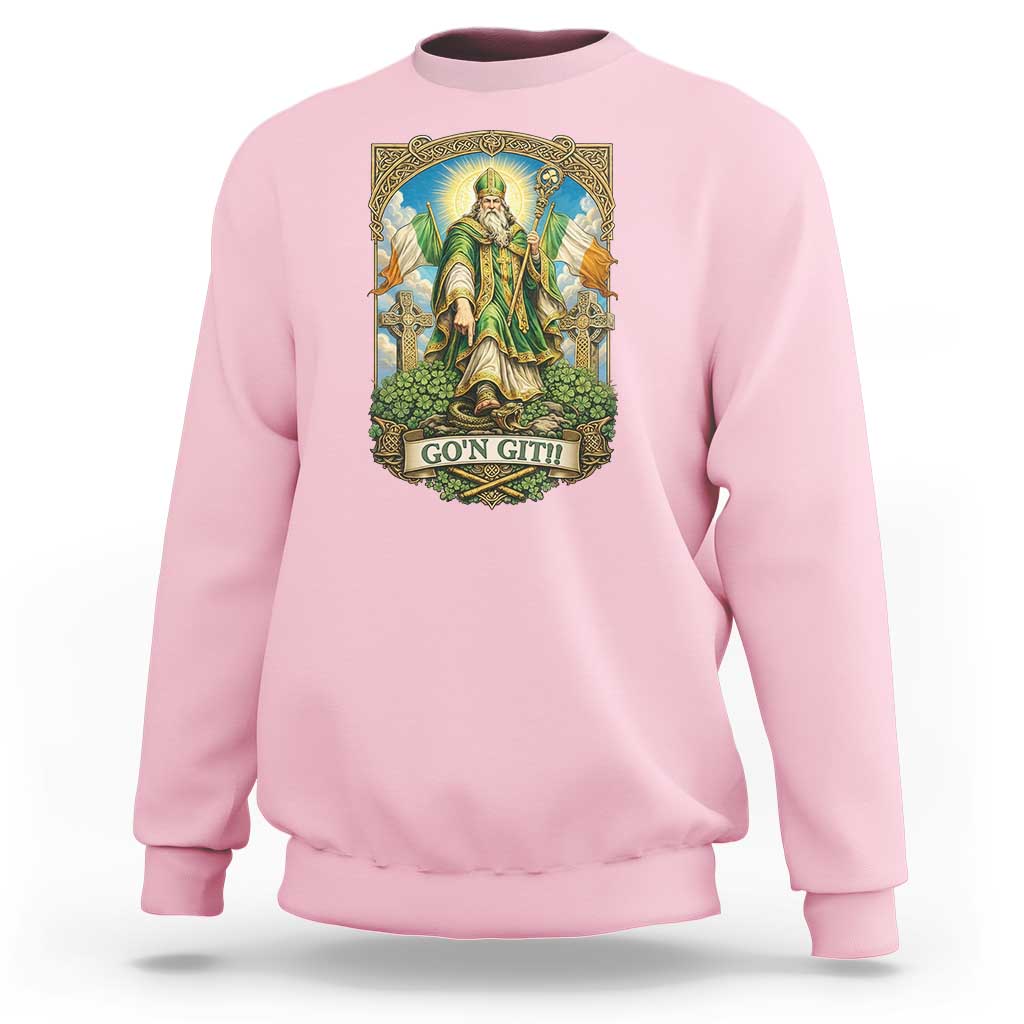 Funny Saint Patrick Go'n Git Snake Sweatshirt St Patricks Day