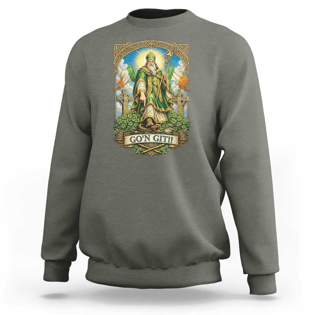 Funny Saint Patrick Go'n Git Snake Sweatshirt St Patricks Day