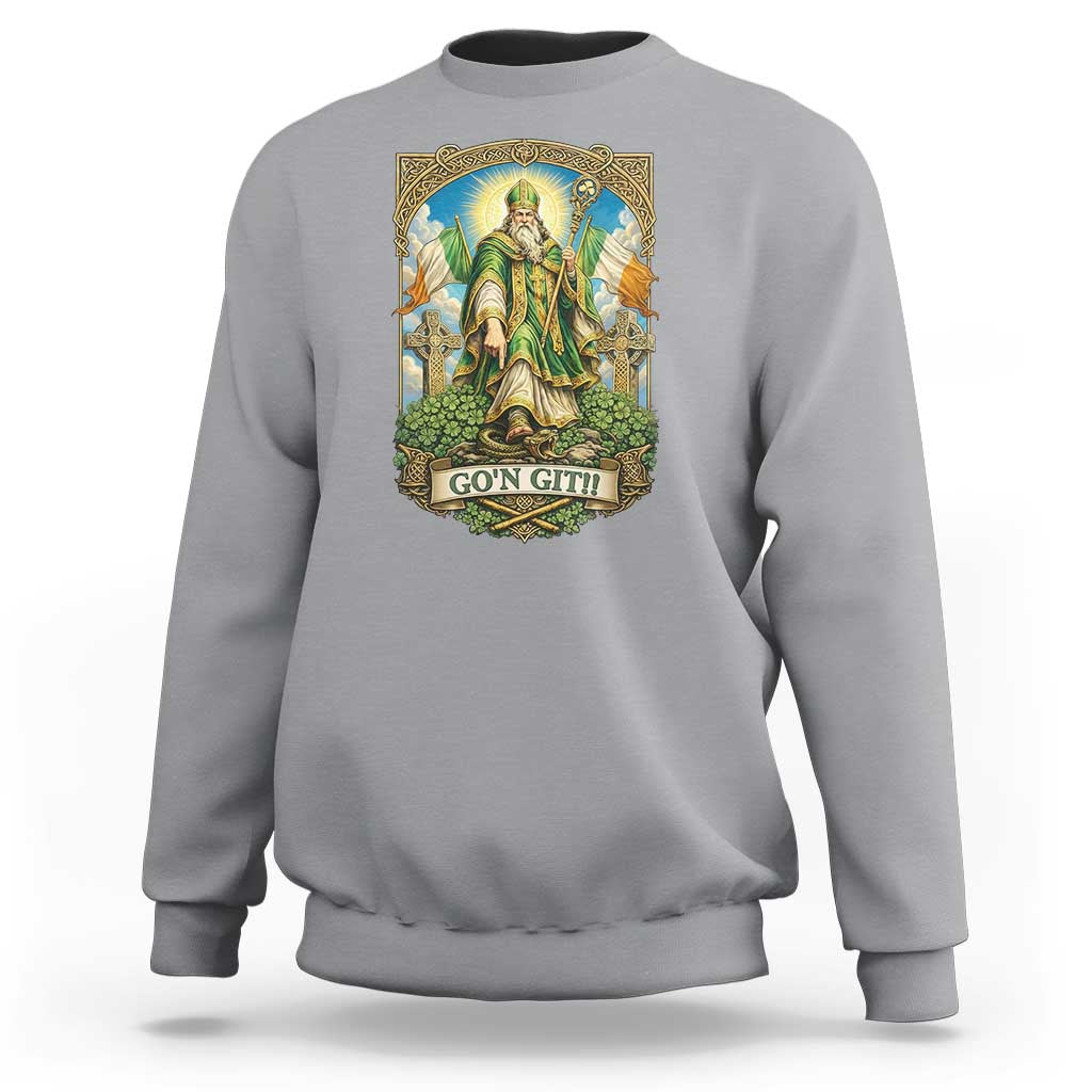 Funny Saint Patrick Go'n Git Snake Sweatshirt St Patricks Day