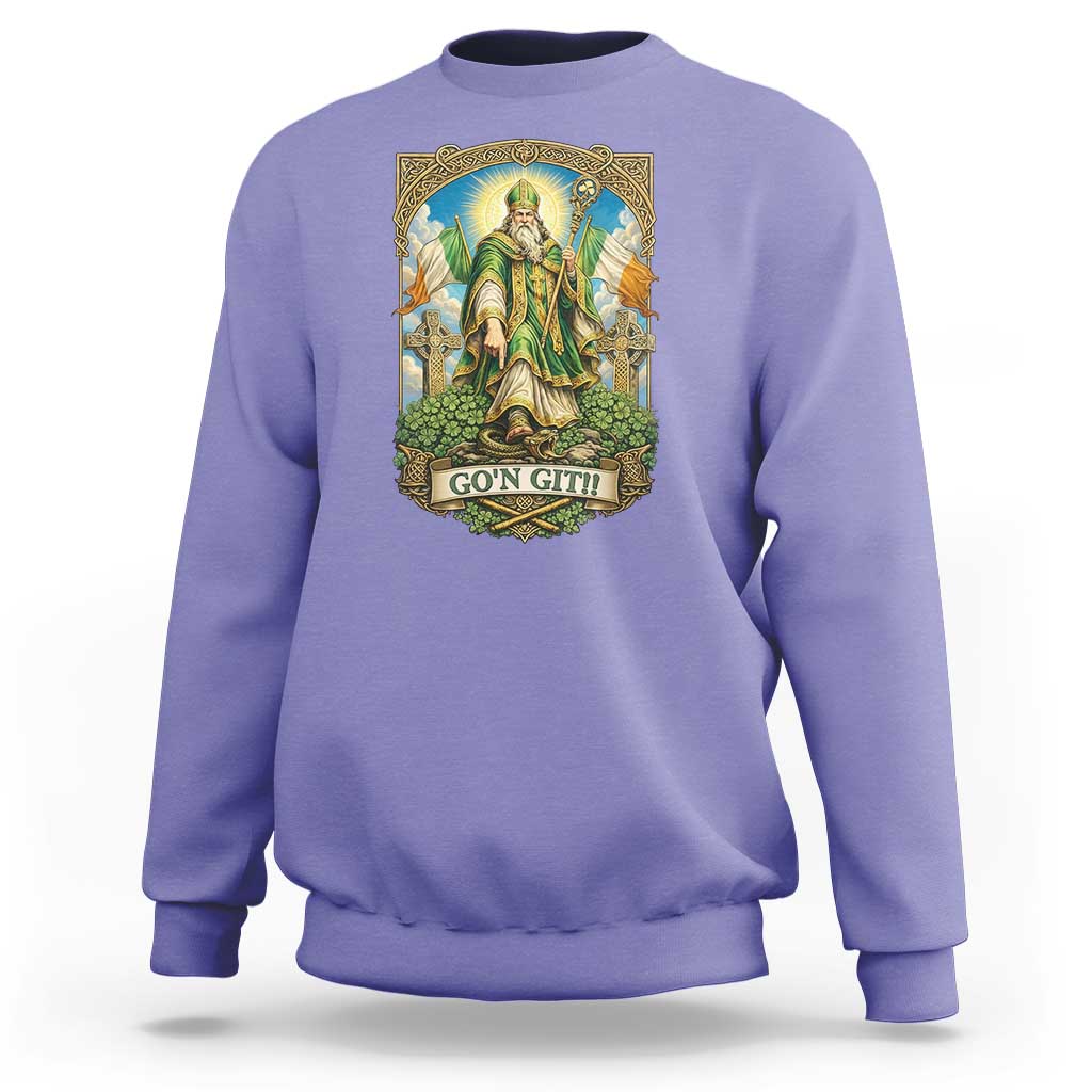 Funny Saint Patrick Go'n Git Snake Sweatshirt St Patricks Day