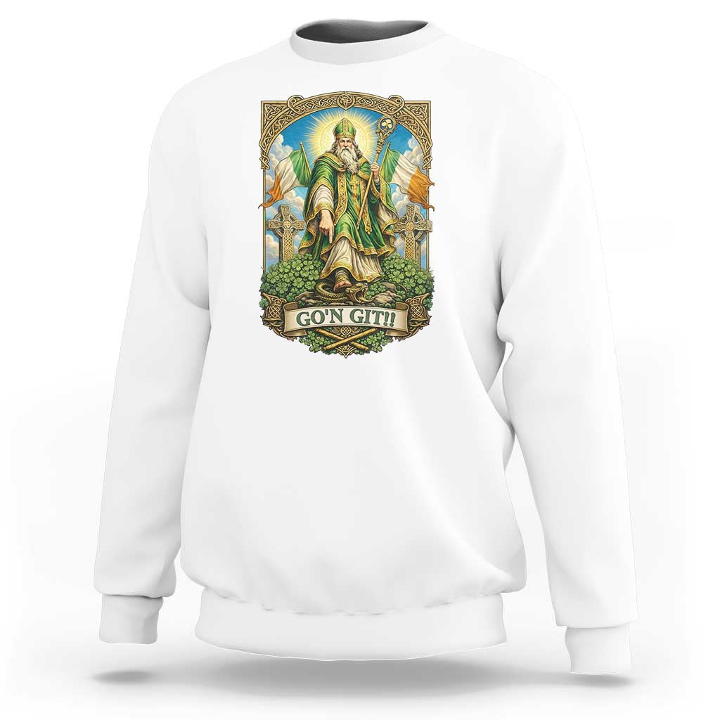 Funny Saint Patrick Go'n Git Snake Sweatshirt St Patricks Day