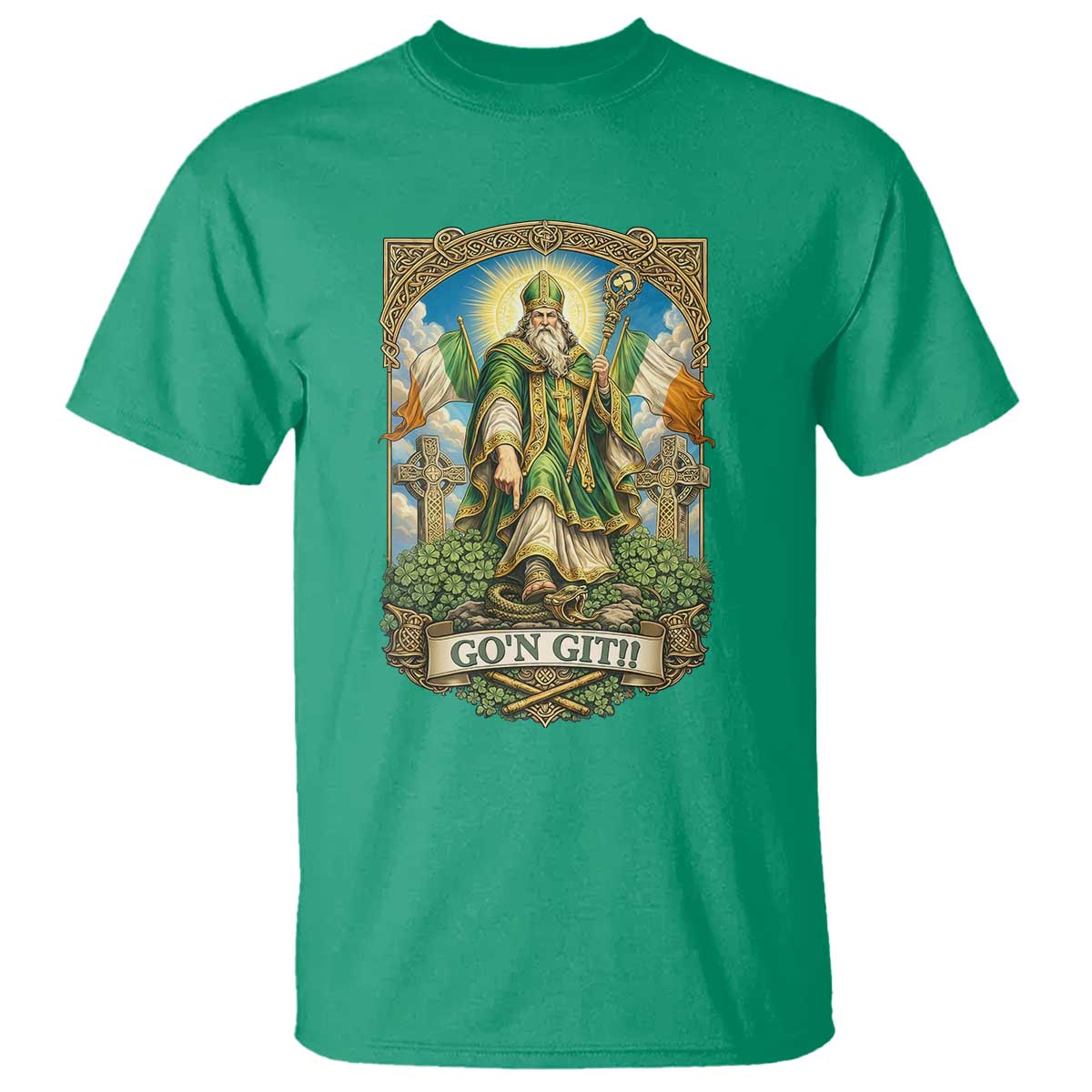 Funny Saint Patrick Go'n Git Snake T Shirt St Patricks Day