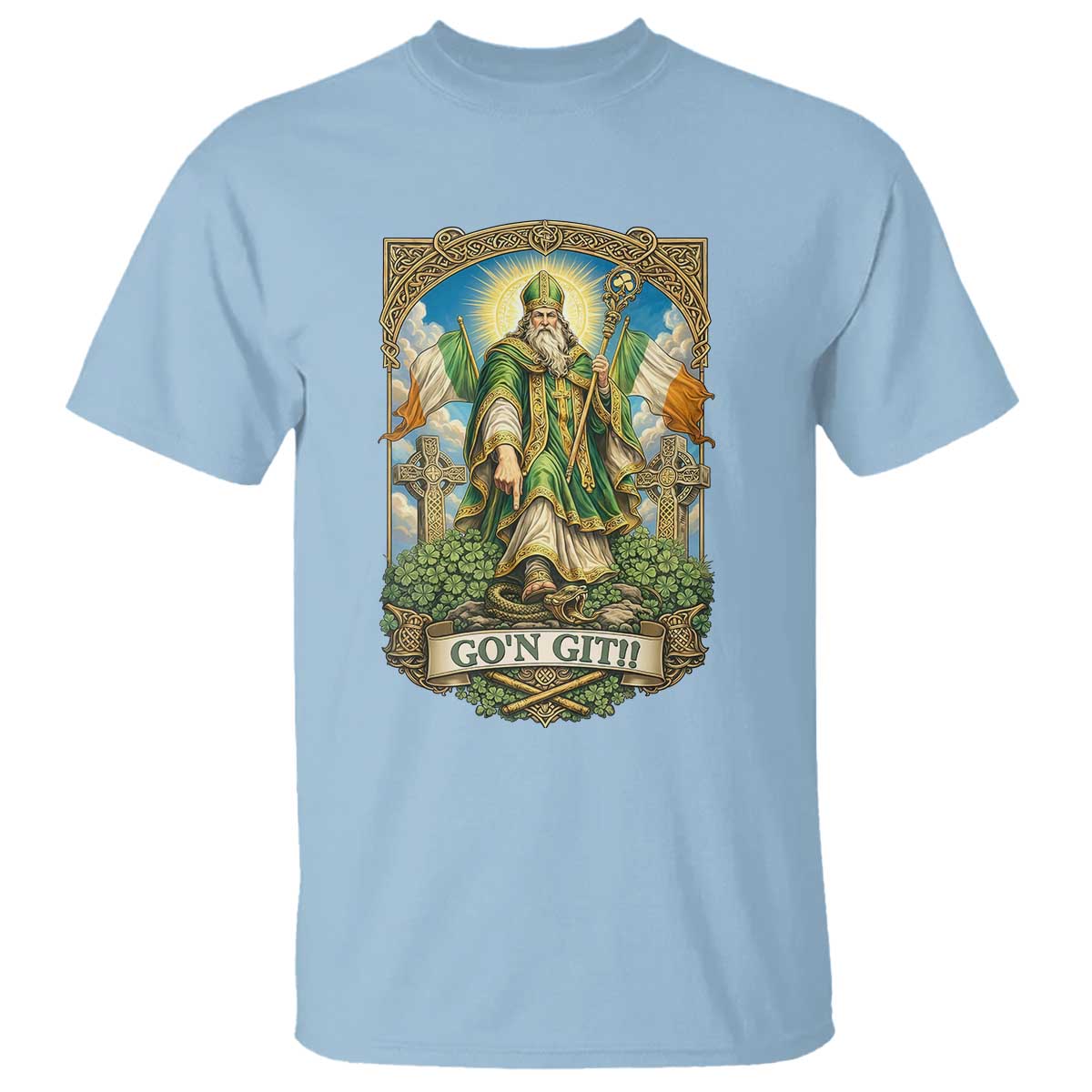 Funny Saint Patrick Go'n Git Snake T Shirt St Patricks Day
