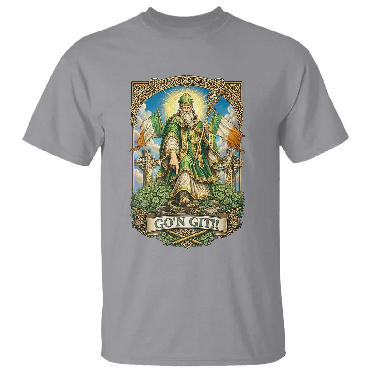 Funny Saint Patrick Go'n Git Snake T Shirt St Patricks Day