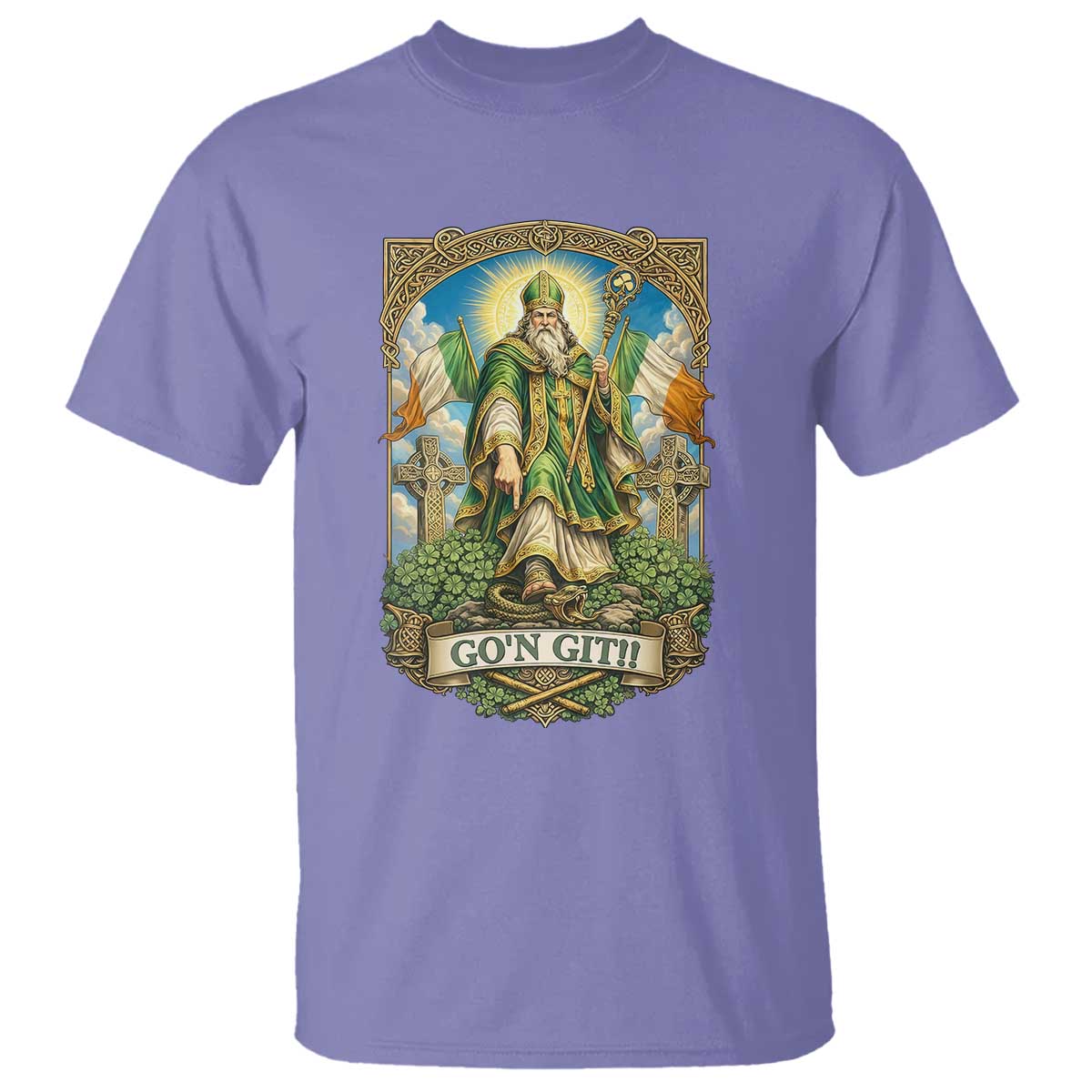 Funny Saint Patrick Go'n Git Snake T Shirt St Patricks Day