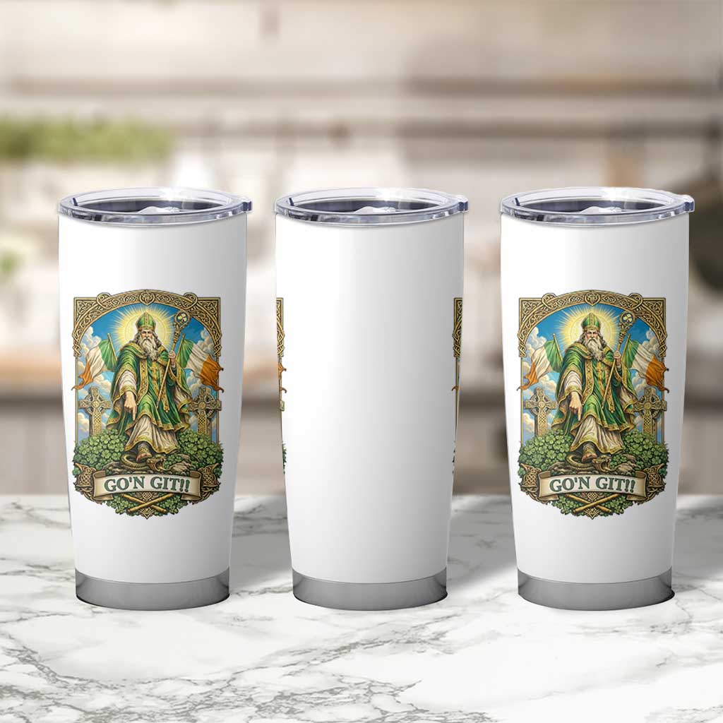Funny Saint Patrick Go'n Git Snake Tumbler Cup St Patricks Day