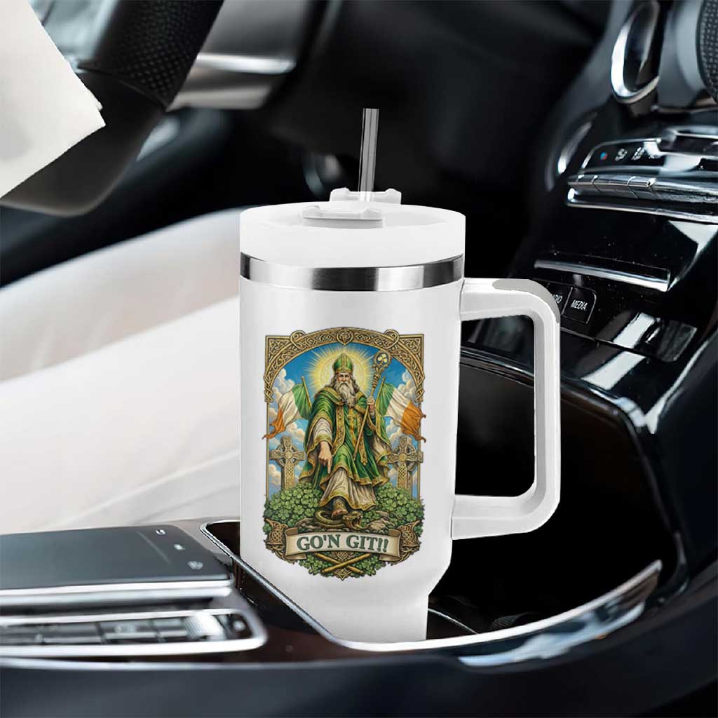 Funny Saint Patrick Go'n Git Snake Tumbler With Handle St Patricks Day