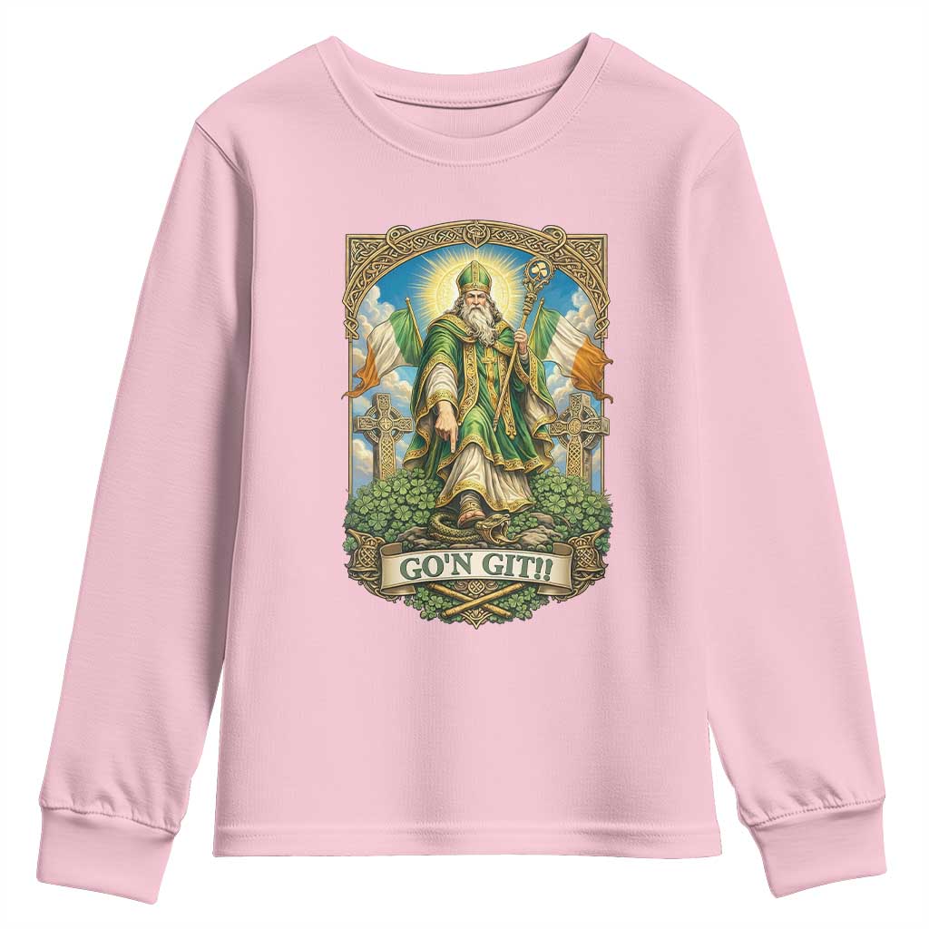 Funny Saint Patrick Go'n Git Snake Youth Sweatshirt St Patricks Day