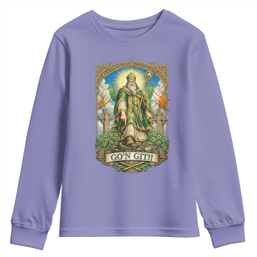 Funny Saint Patrick Go'n Git Snake Youth Sweatshirt St Patricks Day