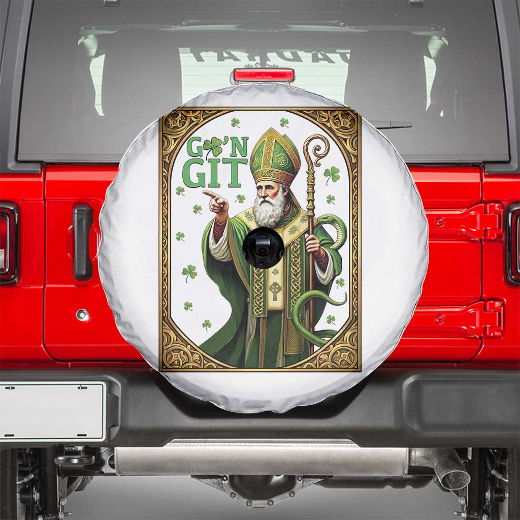 Saint Patrick Go'n Git Spare Tire Cover Funny St Patricks Day Snake Legend