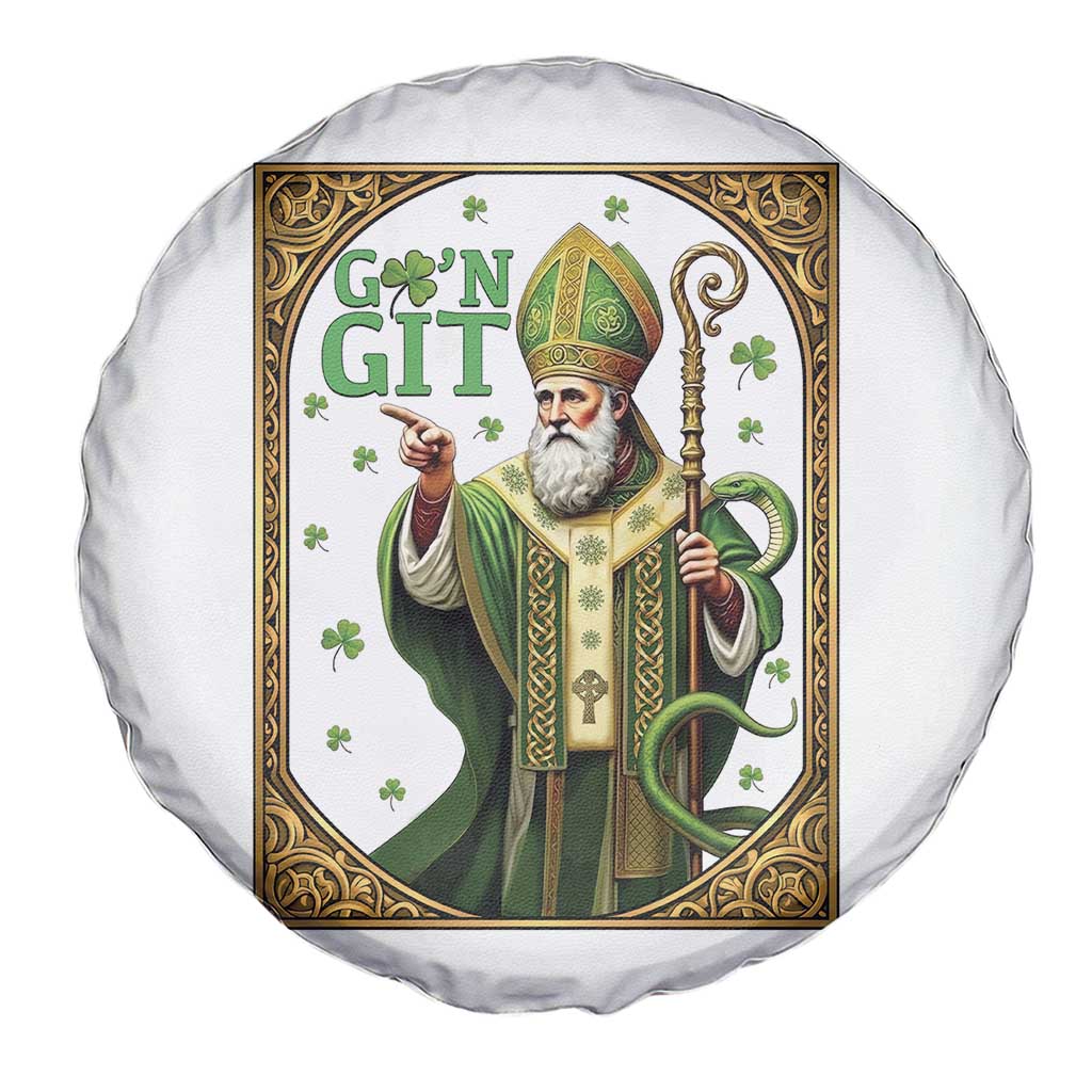Saint Patrick Go'n Git Spare Tire Cover Funny St Patricks Day Snake Legend