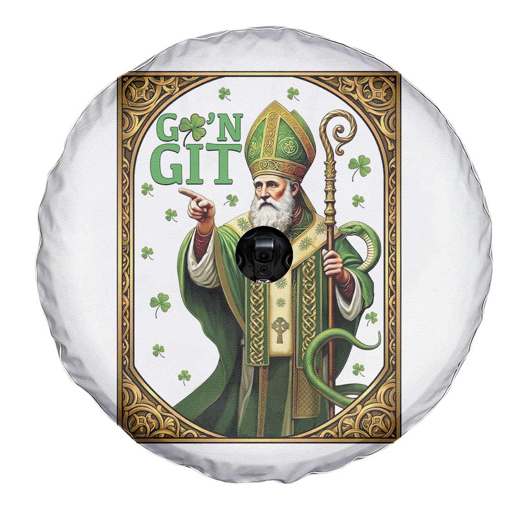 Saint Patrick Go'n Git Spare Tire Cover Funny St Patricks Day Snake Legend