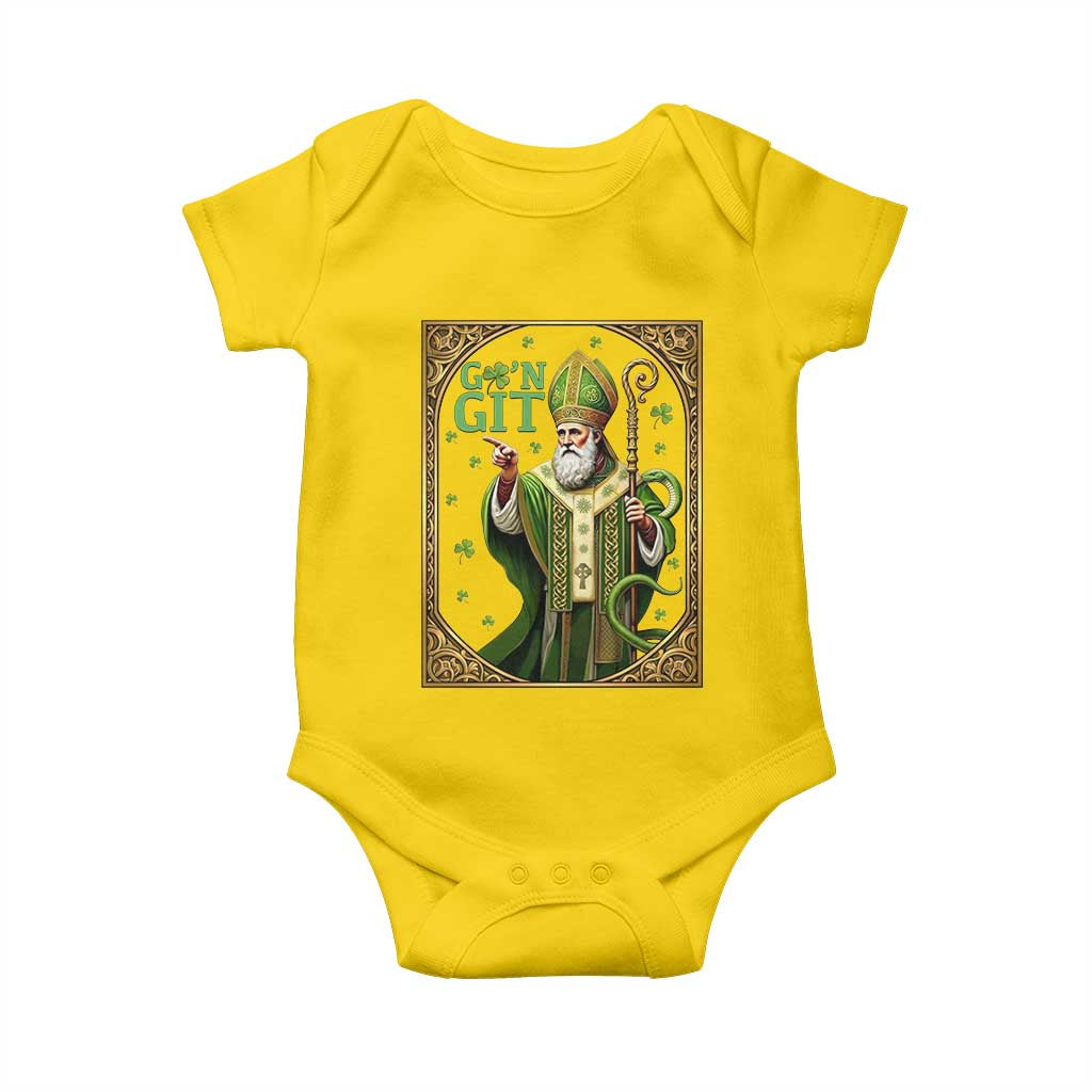 Saint Patrick Go'n Git Baby Onesie Funny St Patricks Day Snake Legend