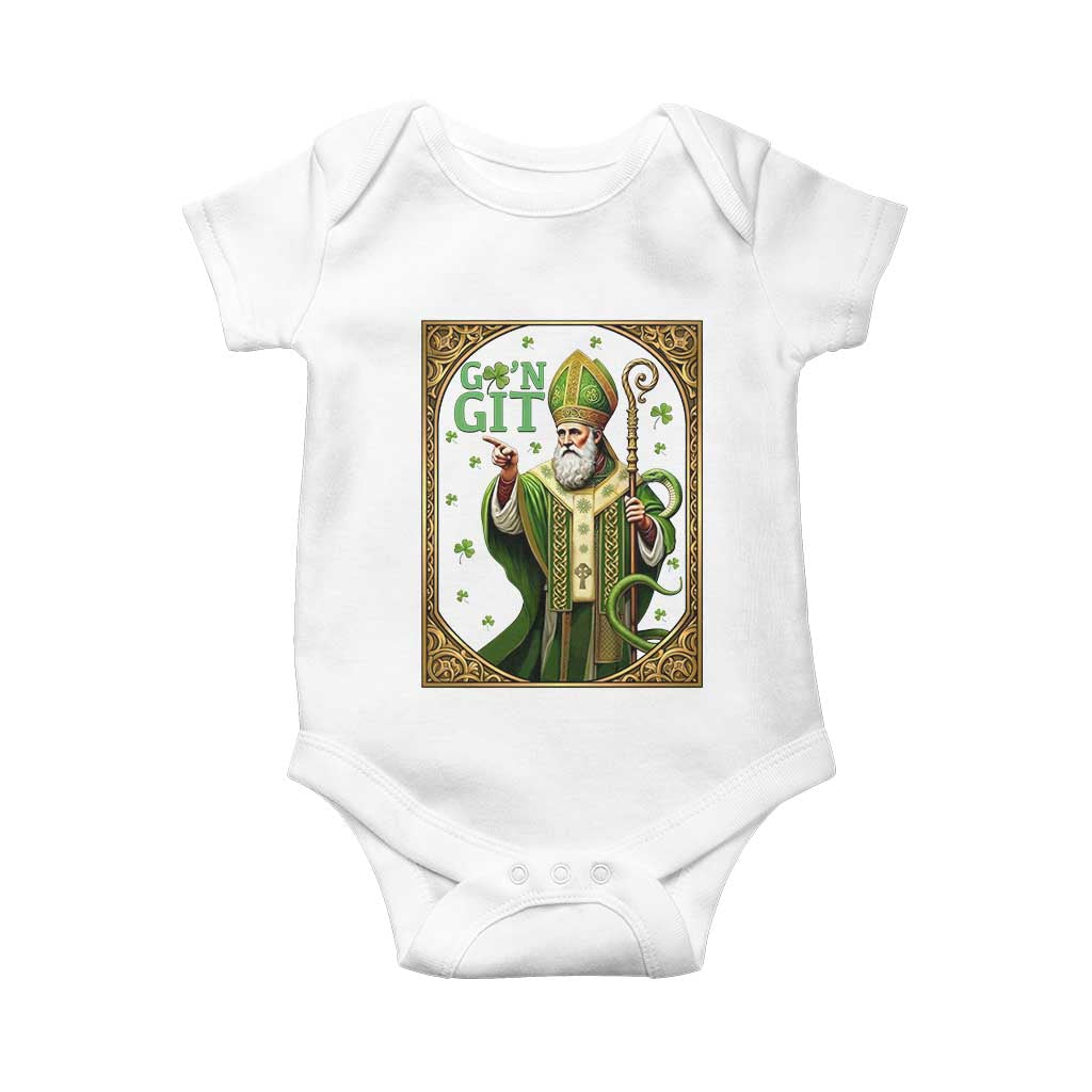 Saint Patrick Go'n Git Baby Onesie Funny St Patricks Day Snake Legend