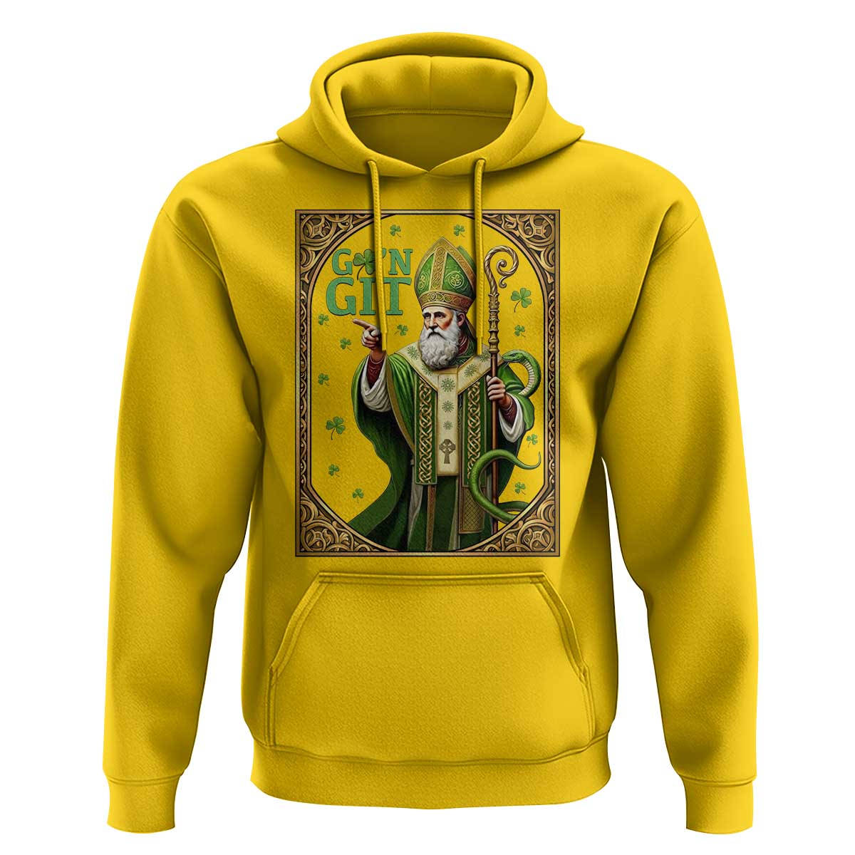 Saint Patrick Go'n Git Hoodie Funny St Patricks Day Snake Legend