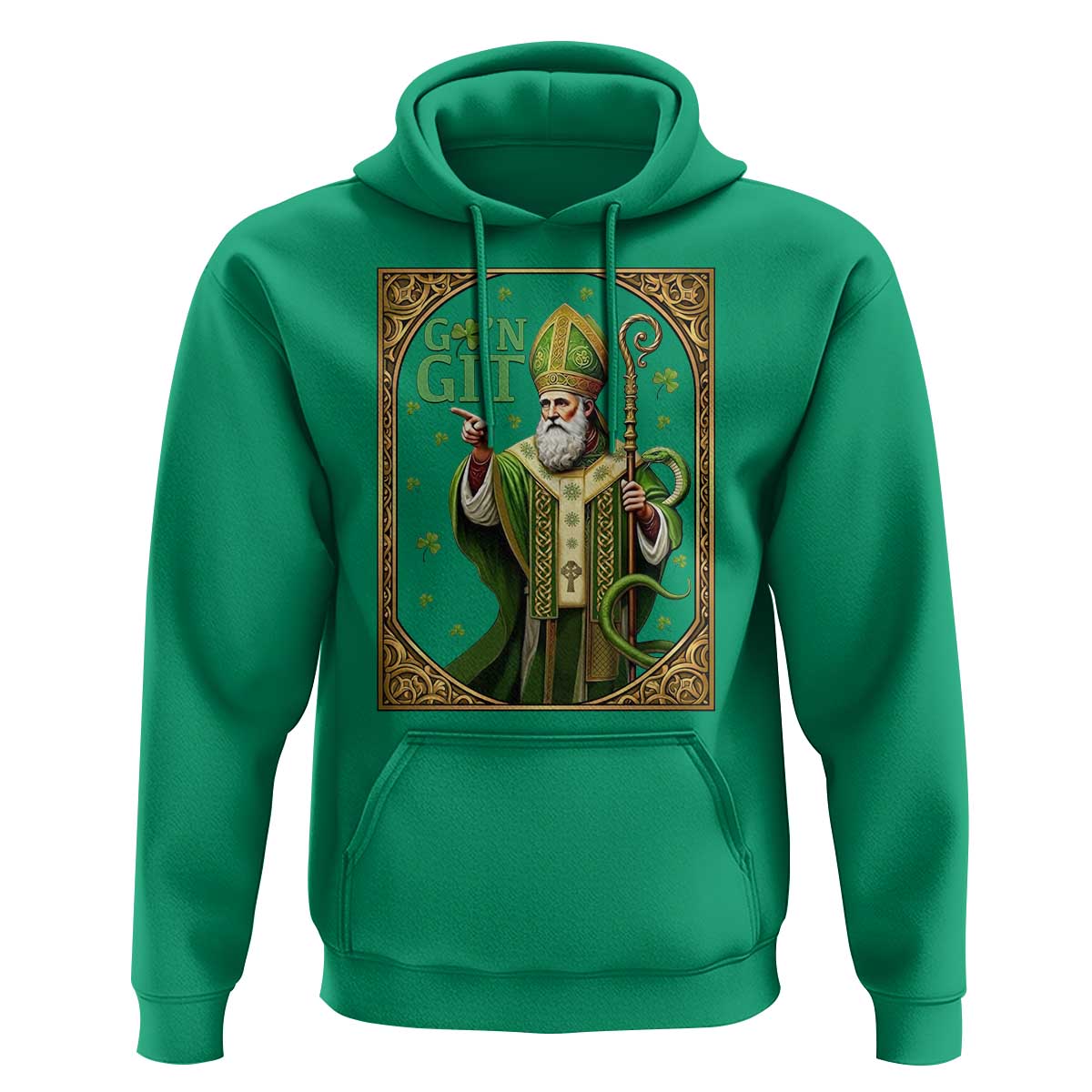 Saint Patrick Go'n Git Hoodie Funny St Patricks Day Snake Legend