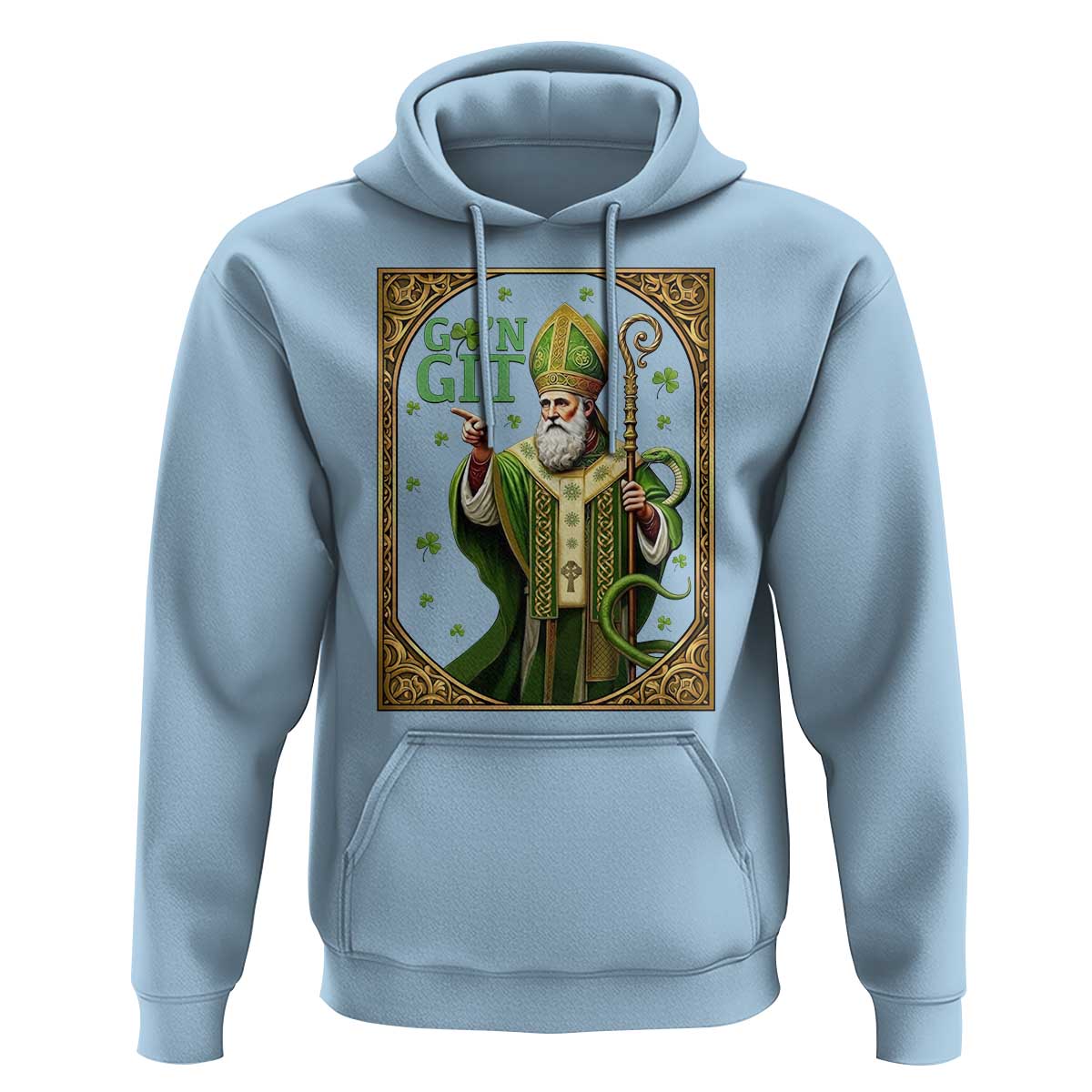 Saint Patrick Go'n Git Hoodie Funny St Patricks Day Snake Legend