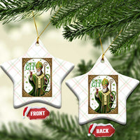 Saint Patrick Go'n Git Ceramic Ornament Funny St Patricks Day Snake Legend