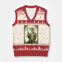 Saint Patrick Go'n Git V-Neck Knit Sweater Vest Funny St Patricks Day Snake Legend