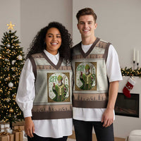 Saint Patrick Go'n Git V-Neck Knit Sweater Vest Funny St Patricks Day Snake Legend