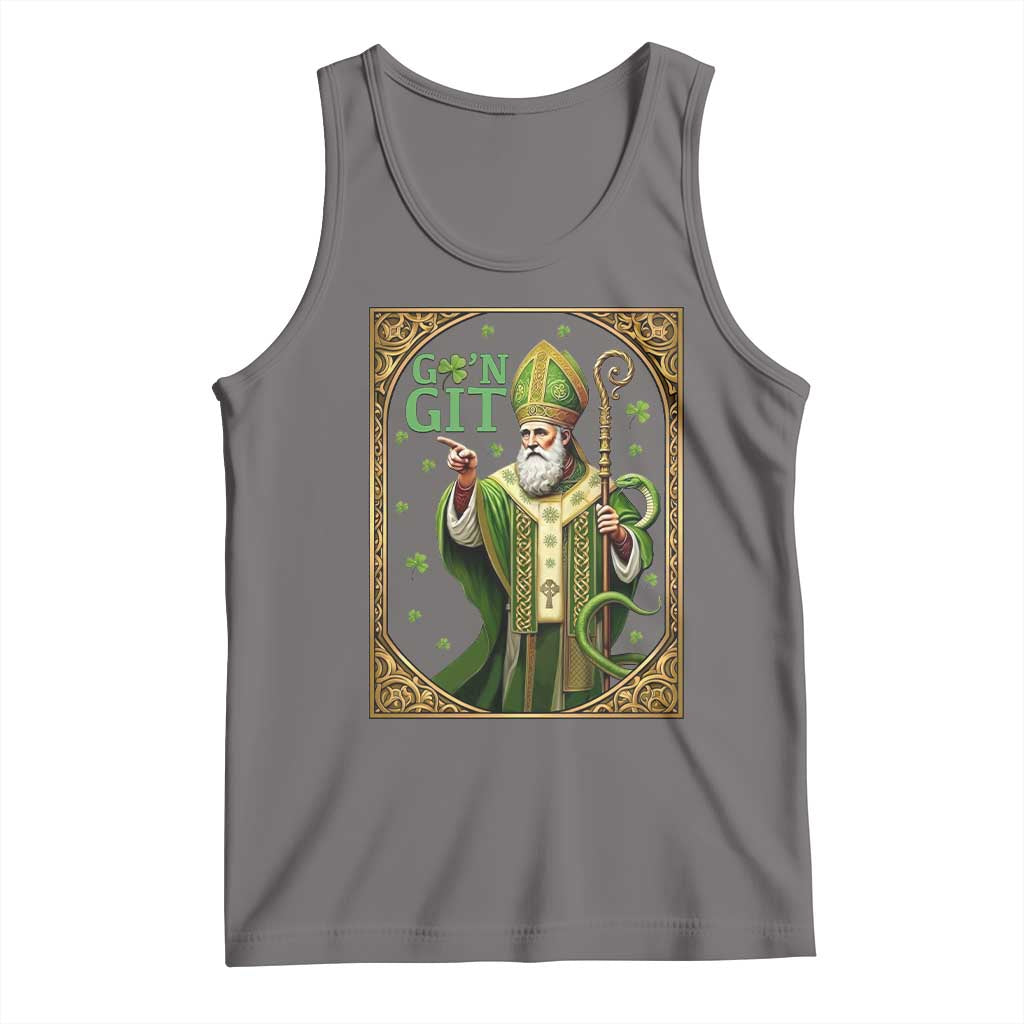 Saint Patrick Go'n Git Tank Top Funny St Patricks Day Snake Legend