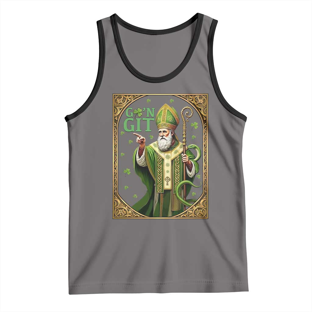 Saint Patrick Go'n Git Tank Top Funny St Patricks Day Snake Legend