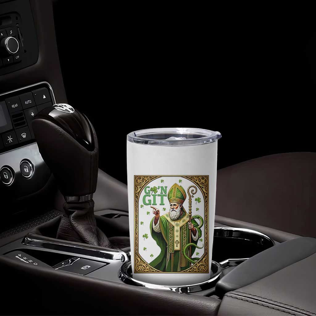 Saint Patrick Go'n Git Tumbler Cup Funny St Patricks Day Snake Legend