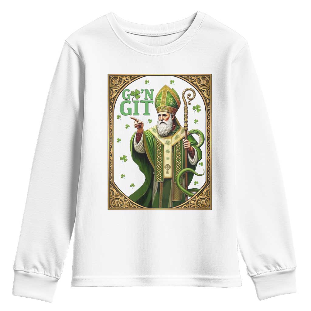 Saint Patrick Go'n Git Youth Sweatshirt Funny St Patricks Day Snake Legend