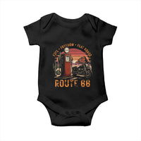 Vintage Route Highway 66 Gas Pump Baby Onesie Fuel Freedom Flat Roads