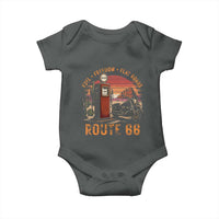 Vintage Route Highway 66 Gas Pump Baby Onesie Fuel Freedom Flat Roads