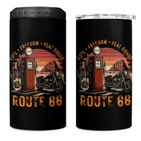 Vintage Route Highway 66 Gas Pump 4 in 1 Can Cooler Tumbler Fuel Freedom Flat Roads