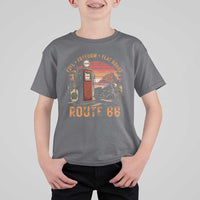 Vintage Route Highway 66 Gas Pump T Shirt For Kid Fuel Freedom Flat Roads