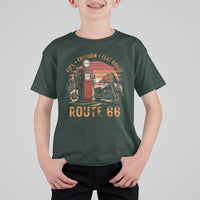 Vintage Route Highway 66 Gas Pump T Shirt For Kid Fuel Freedom Flat Roads