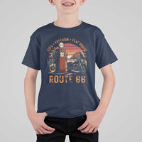 Vintage Route Highway 66 Gas Pump T Shirt For Kid Fuel Freedom Flat Roads