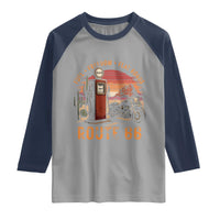 Vintage Route Highway 66 Gas Pump Raglan Shirt Fuel Freedom Flat Roads