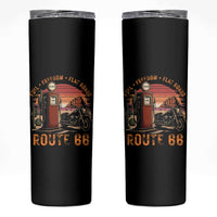 Vintage Route Highway 66 Gas Pump Skinny Tumbler Fuel Freedom Flat Roads