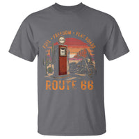 Vintage Route Highway 66 Gas Pump T Shirt Fuel Freedom Flat Roads