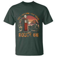 Vintage Route Highway 66 Gas Pump T Shirt Fuel Freedom Flat Roads