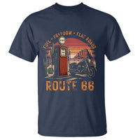 Vintage Route Highway 66 Gas Pump T Shirt Fuel Freedom Flat Roads