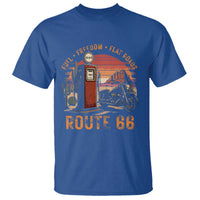 Vintage Route Highway 66 Gas Pump T Shirt Fuel Freedom Flat Roads