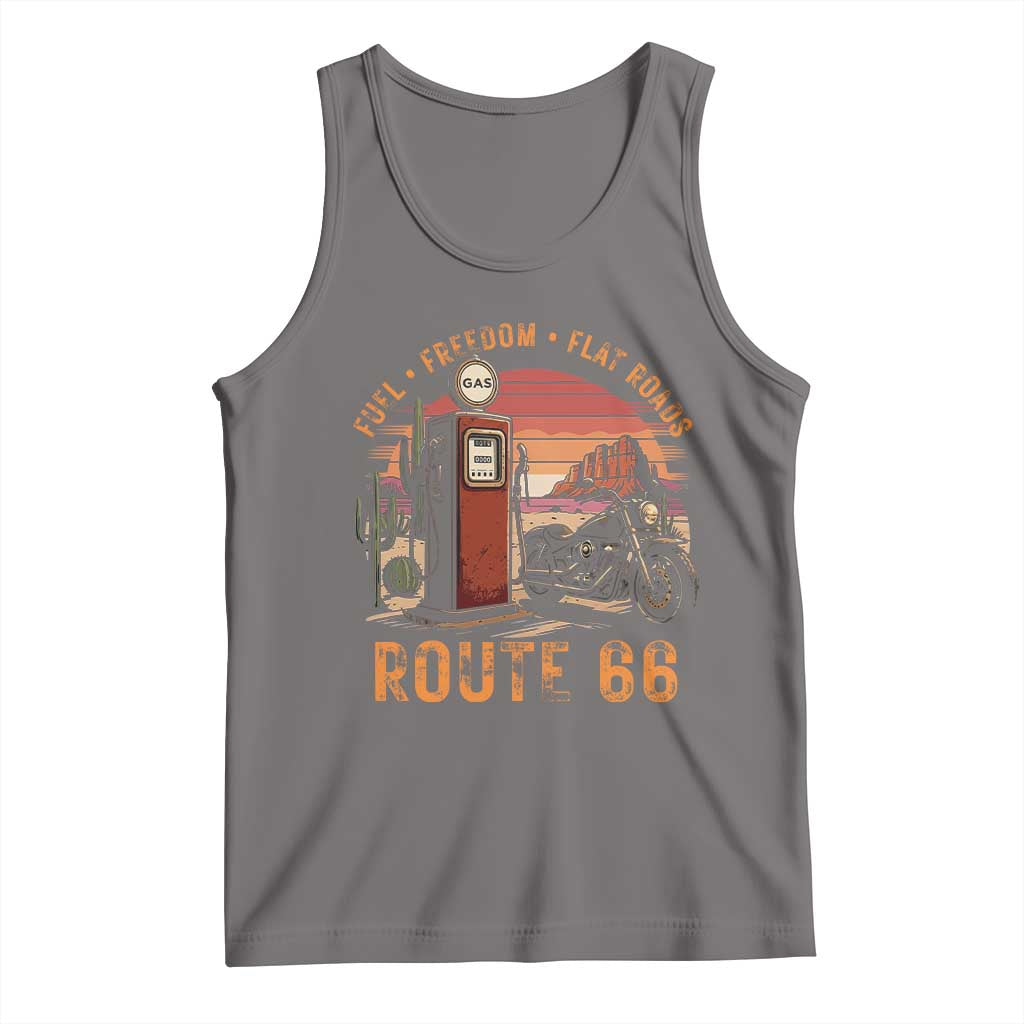 Vintage Route Highway 66 Gas Pump Tank Top Fuel Freedom Flat Roads