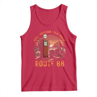 Vintage Route Highway 66 Gas Pump Tank Top Fuel Freedom Flat Roads