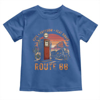 Vintage Route Highway 66 Gas Pump Toddler T Shirt Fuel Freedom Flat Roads