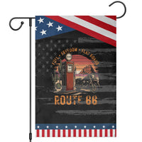 Vintage Route Highway 66 Gas Pump Garden Flag Fuel Freedom Flat Roads