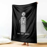 Route Highway 66 Americana Road Trip Throw Blanket Gas Grill Glory