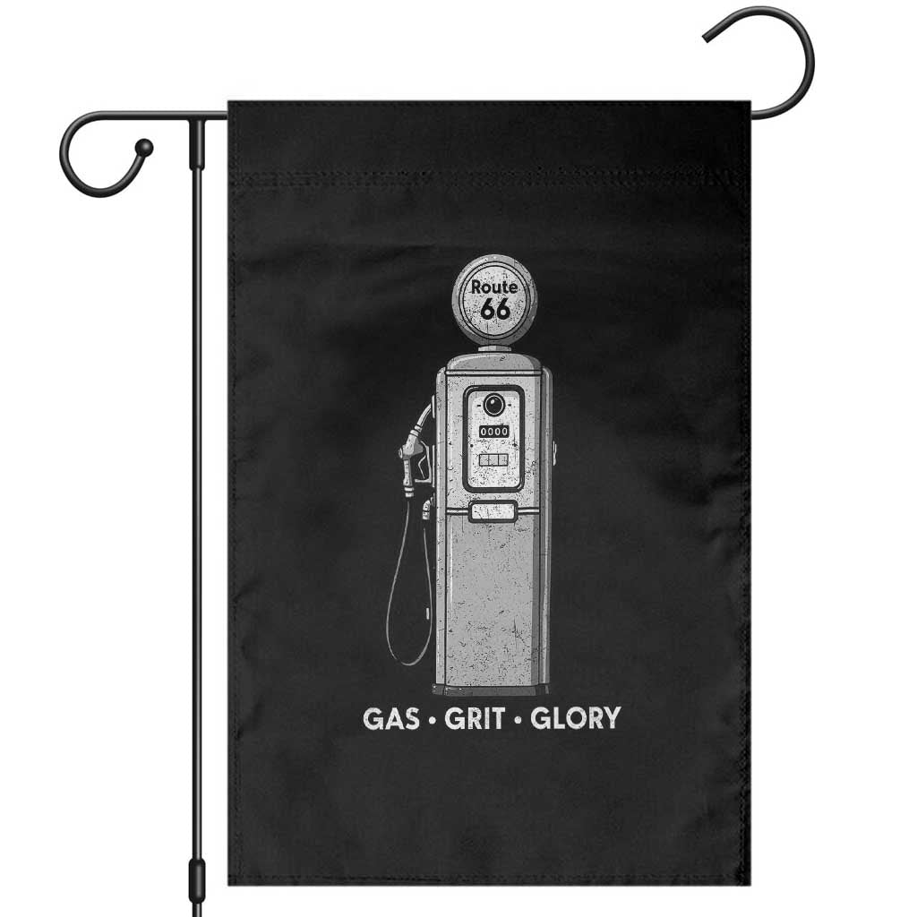 Route Highway 66 Americana Road Trip Garden Flag Gas Grill Glory