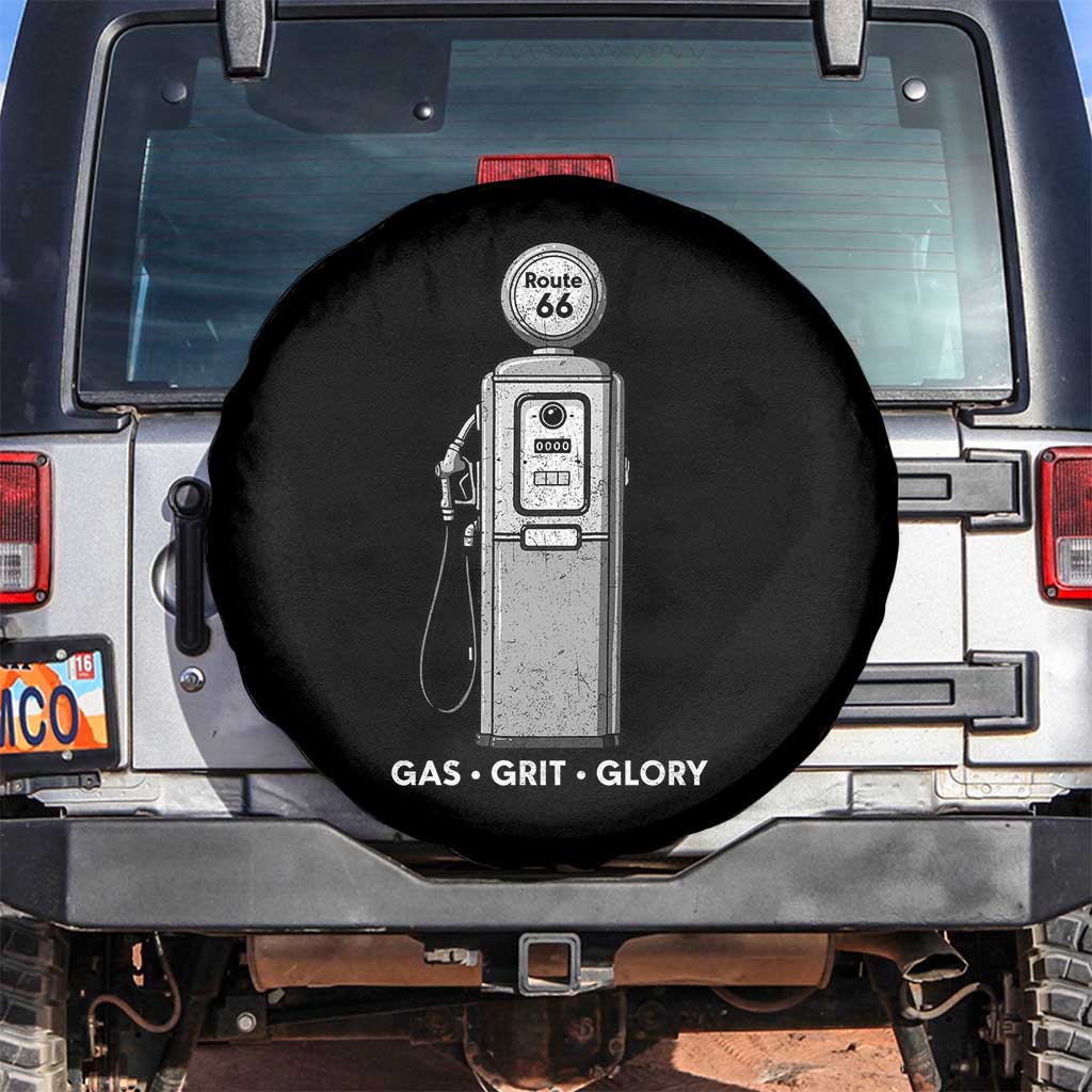 Route Highway 66 Americana Road Trip Spare Tire Cover Gas Grill Glory