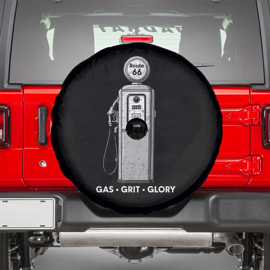 Route Highway 66 Americana Road Trip Spare Tire Cover Gas Grill Glory