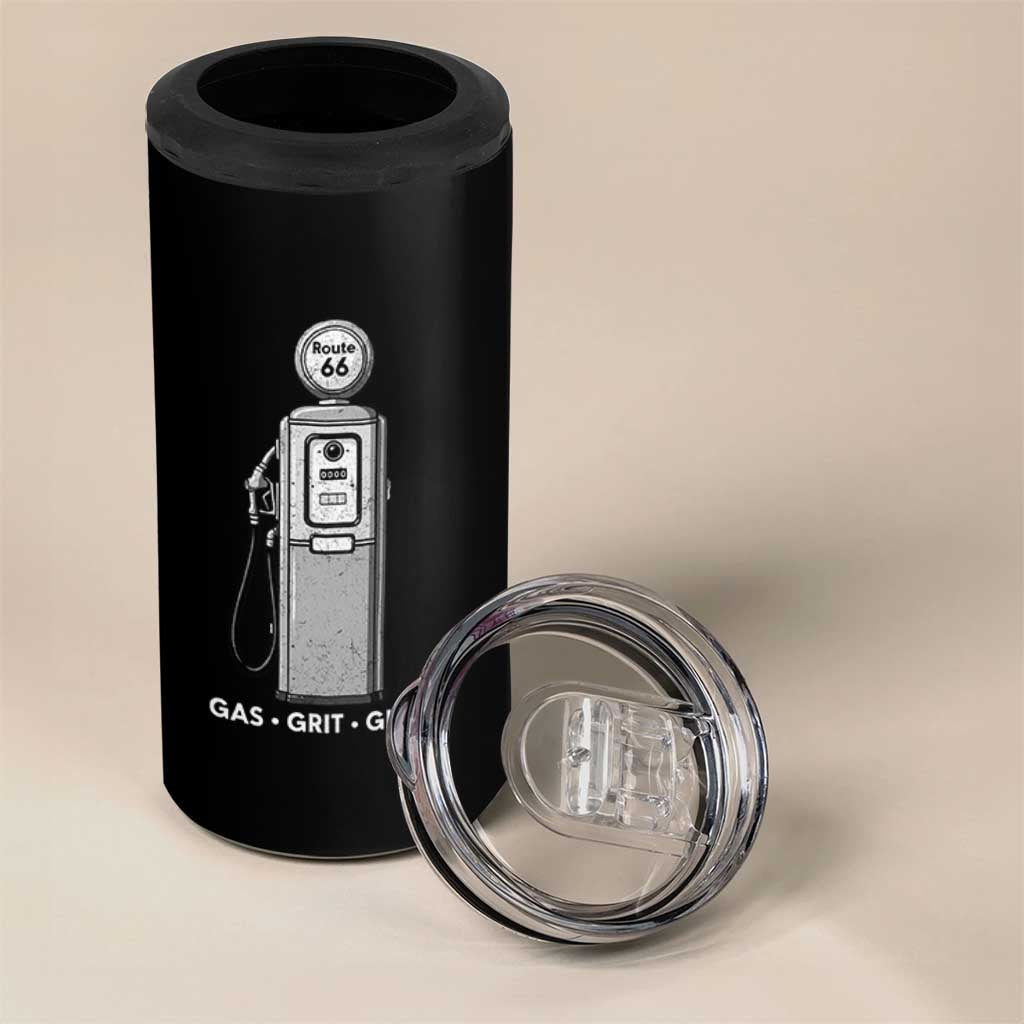 Route Highway 66 Americana Road Trip 4 in 1 Can Cooler Tumbler Gas Grill Glory
