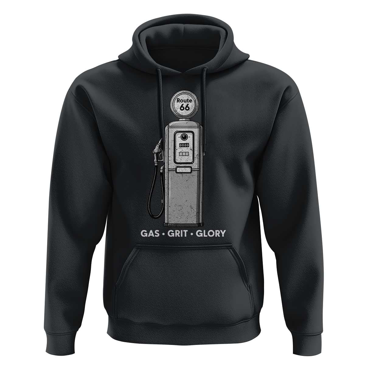 Route Highway 66 Americana Road Trip Hoodie Gas Grill Glory
